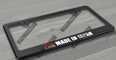 #ad #ad Subaru in Japanese Script JDM Racing Style License Plate Frame Black METAL Japan $24.99