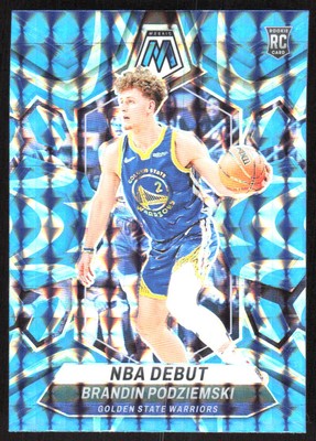 9921F 2023-24 Panini Mosaic #266 Brandin Podziemski Reactive Blue