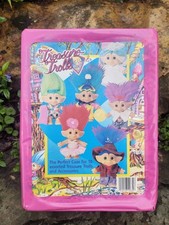 Vintage 1992 Treasure Trolls Case Pink Vinyl Storage Carrying Bag Ace Novelty