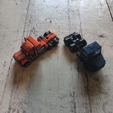TWO TRUCKS LORRY FOR MODEL RAILWAY UNBRANDED SCANIA BRUTE IRON ACCESSORIES