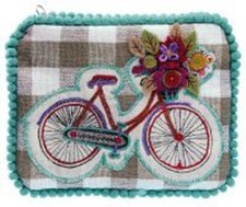 Wendekreis kl. Kosmetiktasche Geldbörse Stofftäschchen Fahrrad 10 x 13  neu