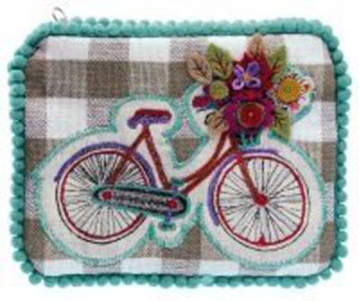 Wendekreis kl. Kosmetiktasche Geldbörse Stofftäschchen Fahrrad 10 x 13  neu