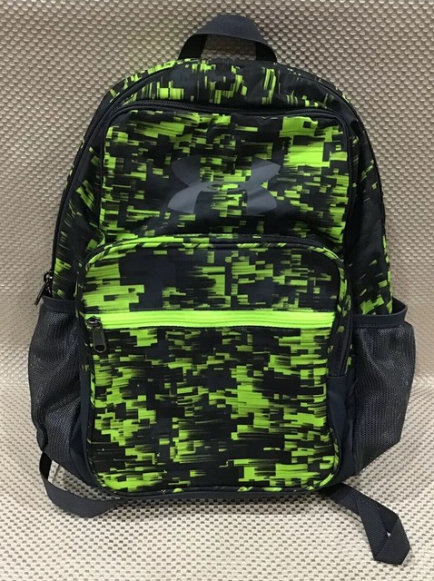neon green under armour backpack