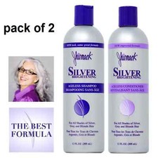 Silver Brightening Purple Shampoo And Conditioner 12 Oz Set For Blonde Grey Hair