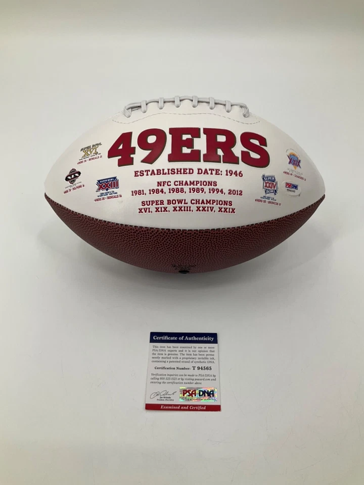 ALDON SMITH SAN FRANCISCO 49ERS AUTOGRAFIADO LOGOTIPO FIRMADO FÚTBOL CERTIFICADO DE AUTENTICIDAD PSA Foto 3 de 4