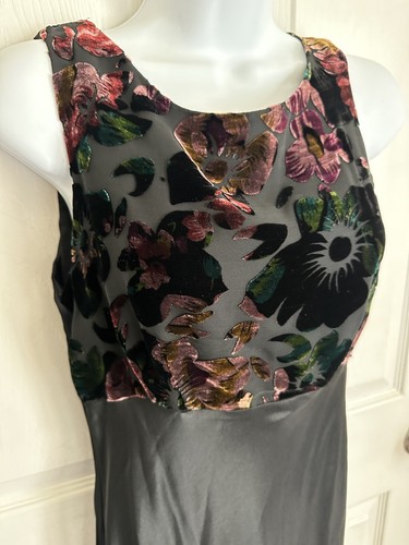 Vintage 90s Y2K Rampage Black Purple Whimsigoth Maxi Dress Goth 7/8 - Picture 3 of 8