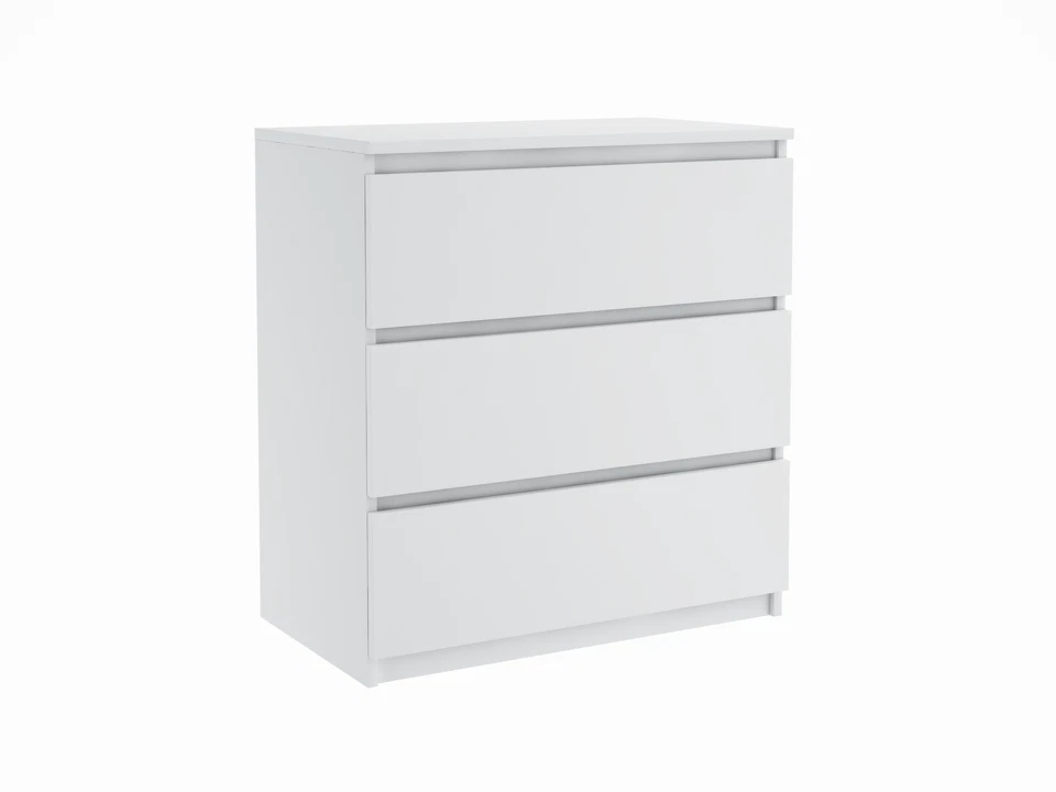 Kommode mit 3 Schubladen Sideboard weiß Anrichte holz Möbel Schubladenschrank - Bild 3 von 4