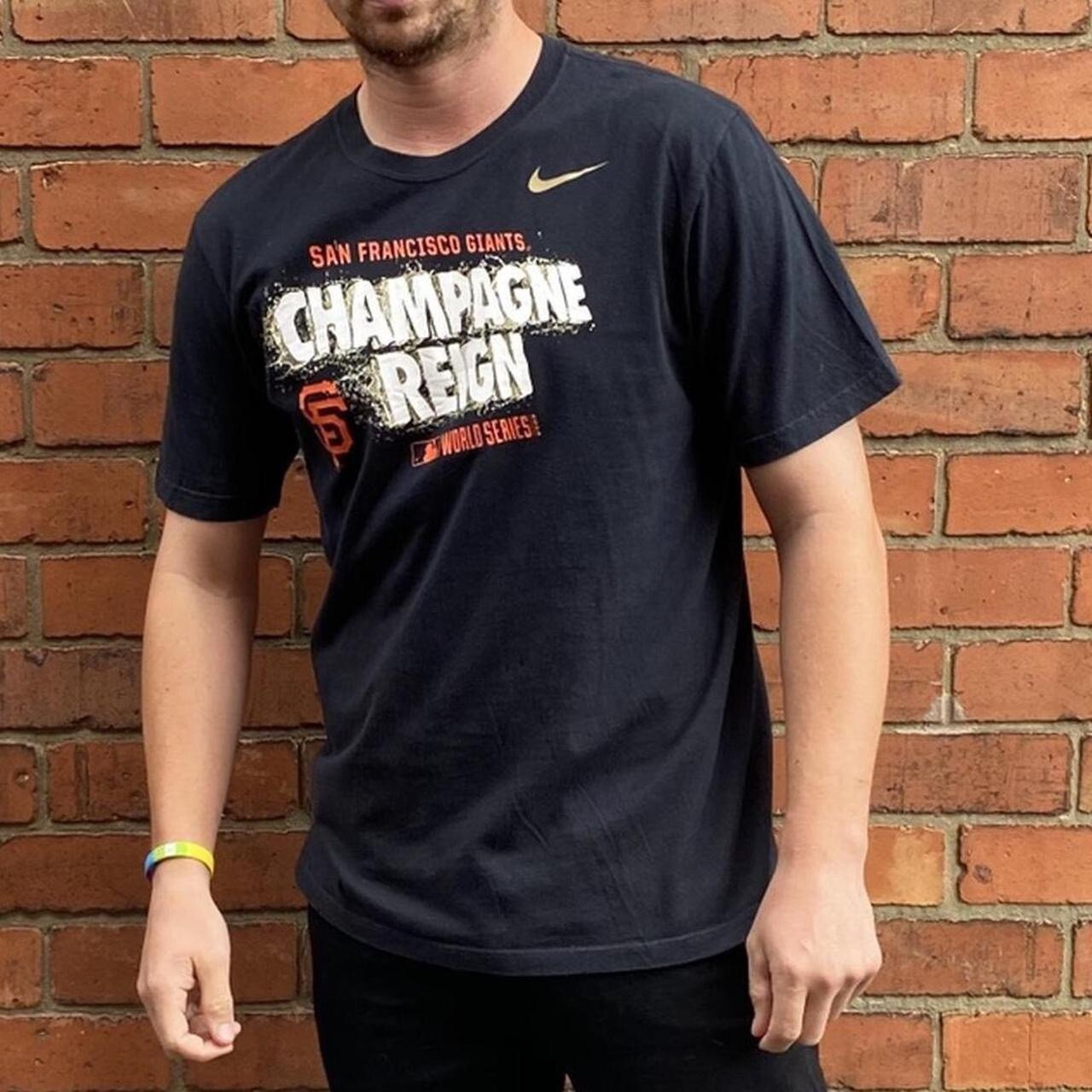 San Francisco Giants Black TShirt Men's Large Round Neck Summer Baseball Shirt