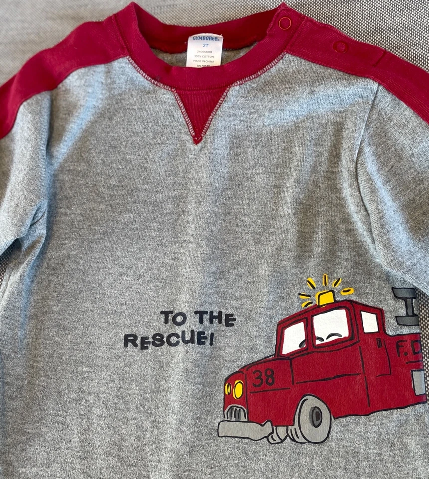 De colección 2005 GYMBOREE Bomberos No. Mameluco para perro 5 al rescate de una pieza 2T 2 años Foto 2 de 4