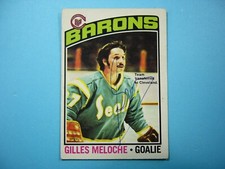1976/77 O-PEE-CHEE NHL HOCKEY CARD #36 GILLES MELOCHE VG/EX AUTO AUTOGRAPH OPC