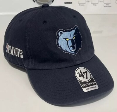 #ad Memphis Grizzlies ‘47 Brand Navy Blue Clean Up NBA Playoffs Adjustable Hat Cap $19.95