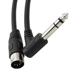 MIDI Din 5 Pin Male to 6.35mm 1/4" Male TRS Stereo Right Angled Audio AMP Cable