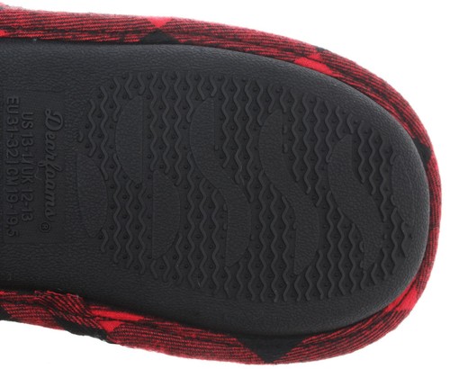 Dearfoams Kids Unisex Buffalo Plaid Sherpa Lined "Lil Bear" Clog Slippers SZ 13/ - Picture 3 of 5