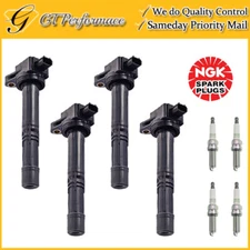 Quality Ignition Coil & NGK Spark Plug 4PCS for 2009-2014 Acura TSX 2.4L L4