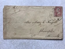 Envelope Postal Cover Conway NH to Champlin MN SE50 Cancel Stamp