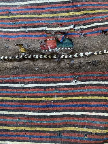UZBEK TARTARI .830 Ave Wide X 1.70 Long Handmade Wool Saddlebag - Picture 8 of 13