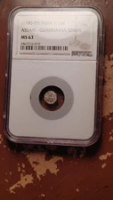 (1780-95) Assam India 1/16 Rupee NGC MS63 Guarinatha Simha                  2170