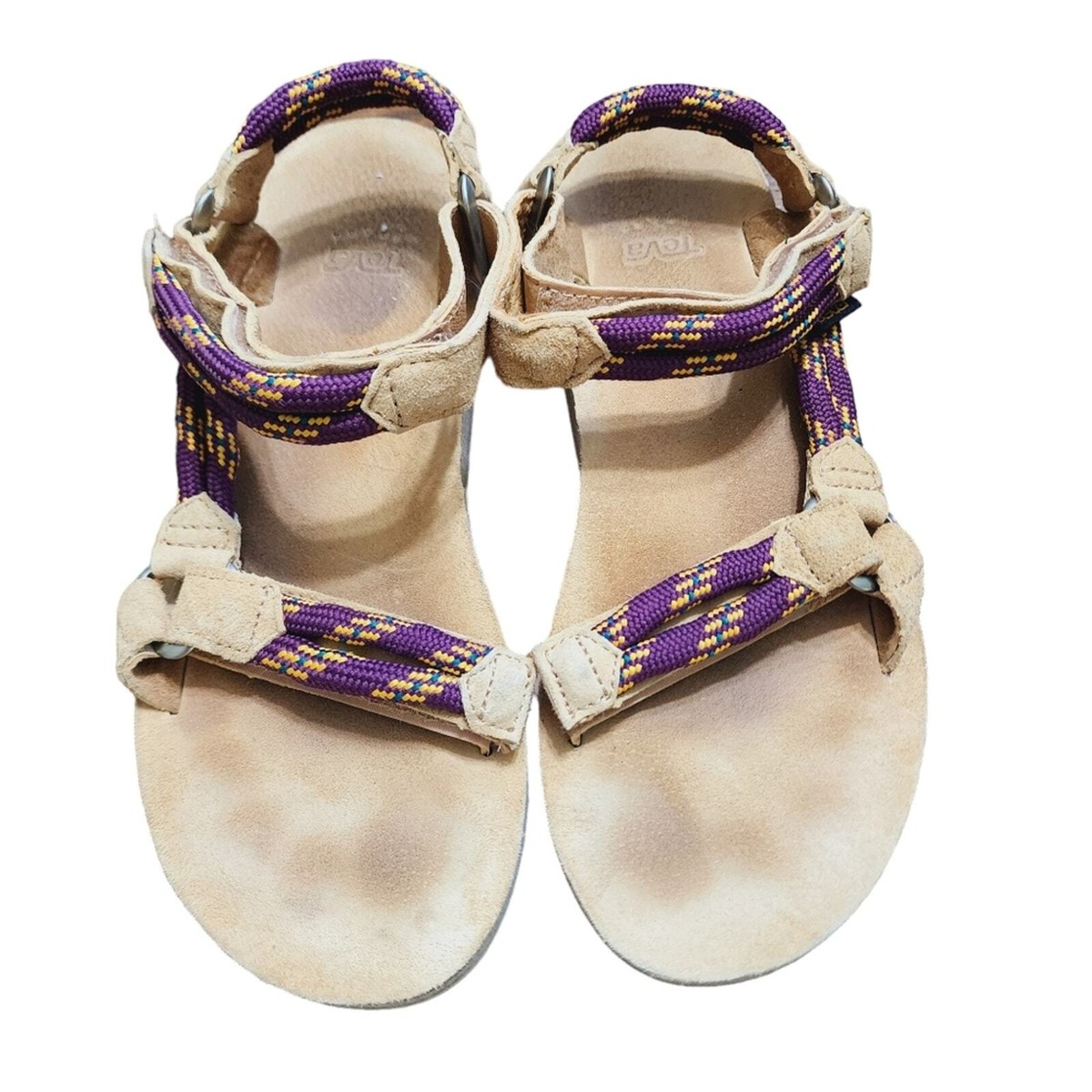 Teva Universal Rope Sandals tan & purple 8 | eBay display picture 3
