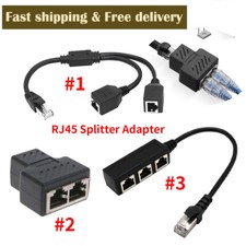 RJ45 Splitter Adapter 1 to 2/3 Ways CAT 7 6 5 LAN Ethernet Cable Connector