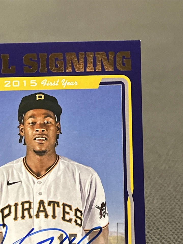 2022 Topps Archives /150 Oneil Cruz RC Rookie Auto Autograph Purple #05DP-OC - Image 4 of 4