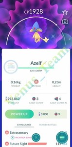 Pokemon Go Shiny Azelf - Scambio Registrato O Ultrafriends