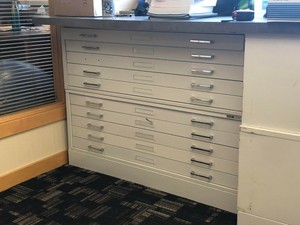 Mayiine Blueprint Cabinet Flat File 5 Drawer Metal Toolbox Craft Organizer Ebay