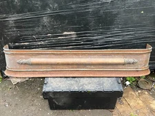 ANTIQUE VICTORIAN BRASS FIRE FENDER SURROUND FIREPLACE