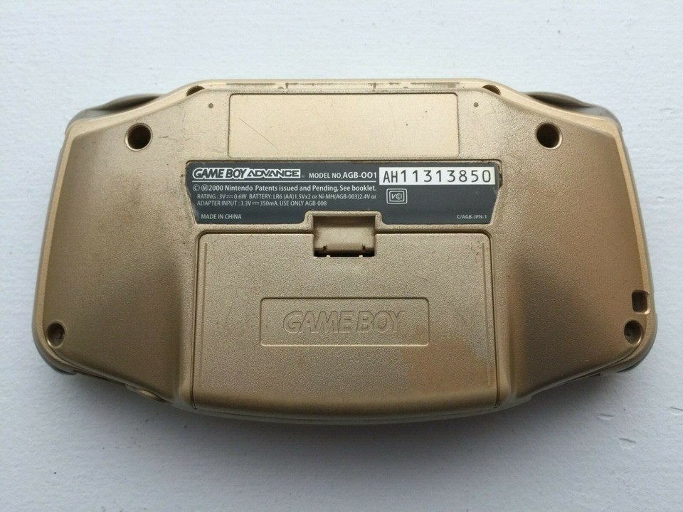 Nintendo Game Boy Advance Gold RARE Japan Import 100% OEM - Tested | eBay