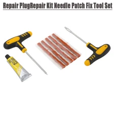 Car Tubeless Tyre Tire Puncture Repair Plug Repair Kit Needle Patch Fix Tool Set
