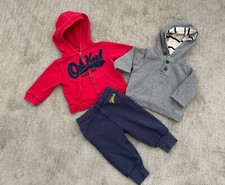 Lot Of 3 OshKosh Hoodie Sweatshirt Sweatpants Set Boy 12m Fall Winter