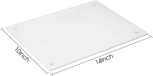 Glass Cutting Board, Tempered Glass, 10X14 Inches, Non-Slip Feet - 第 2/12 張圖片