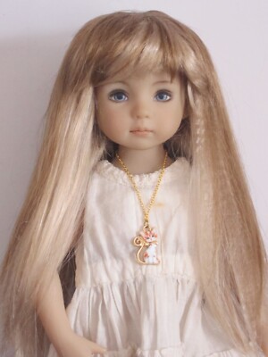 Mixed brown 18//19cm Doll wig for Little Darling doll 13/" Dianna Effner-sz7//8/"