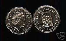 FALKLAND ISLANDS £1 POUND KM-24 2004 QUEEN Elizabeth UNRECORD UNC COIN CURRENCY