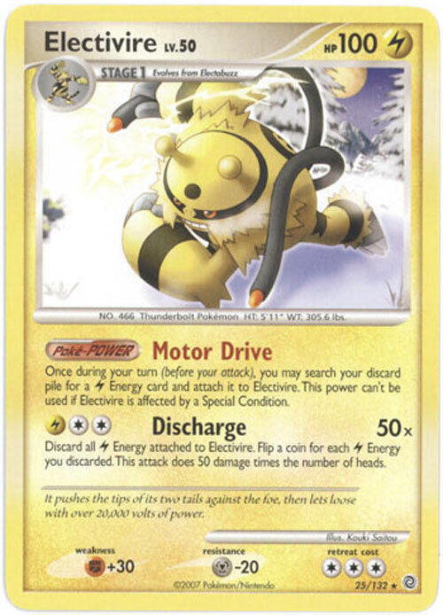 Pokemon Card - Secret Wonders 25/132 - ELECTIVIRE Lv.50 (rare) - NM/Mint