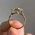 Art Deco Vintage Round Cut Lab Created Diamond 14K Gold Finish Engagement Ring