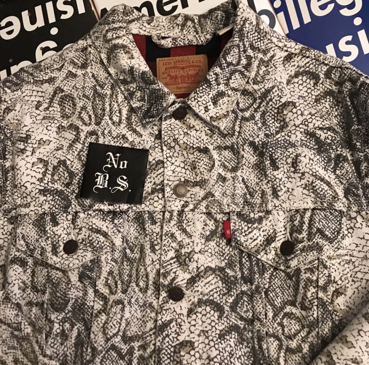 Supreme Levis Snakeskin Trucker jacket large | eBay