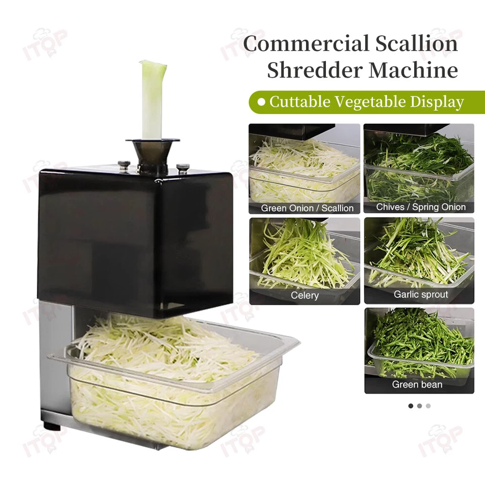 Commercial Scallion Shredder Slicer 1.5/1.8/2.3/3.5/4.5mm Shredding 110-240V - Image 3 of 4