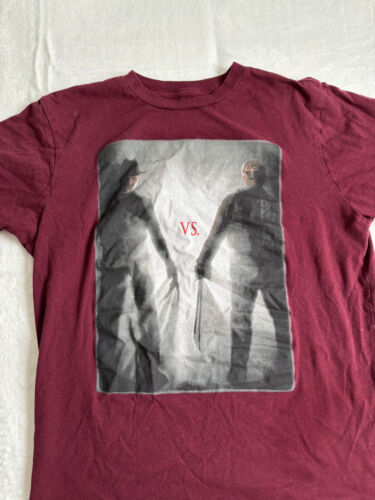 Freddy vs Jason Maroon Short Sleeve T-Shirt Men's Large Horror Movie - Picture 2 of 6