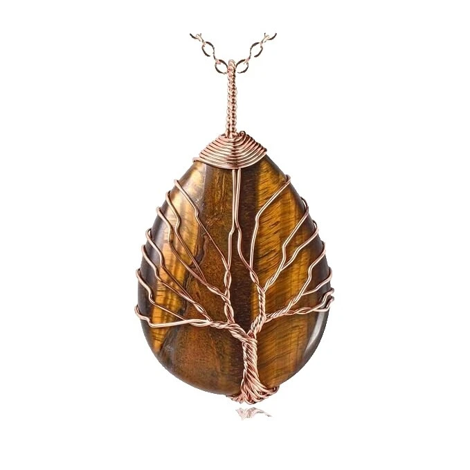 Cristal Tree of Life Collares y colgantes De moda Natural