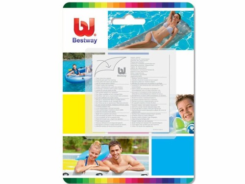 Kit Réparation Liner Piscine GRE V12 - Colle + Patches PVC Transparent