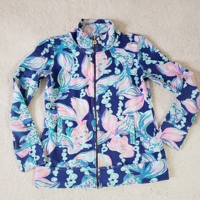 Lilly Pulitzer Going Coastal Reagan Zip Up Jacket Sweatshirt szS