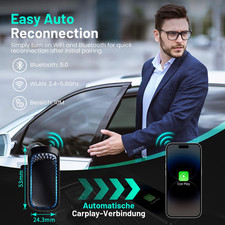 USB Auto Wireless CarPlay Adapter For iPhone Apple Wireless Dongle Plug   Play