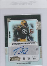 2021 Panini Contenders Championship Ticket  Auto Tedarrell Slaton /49