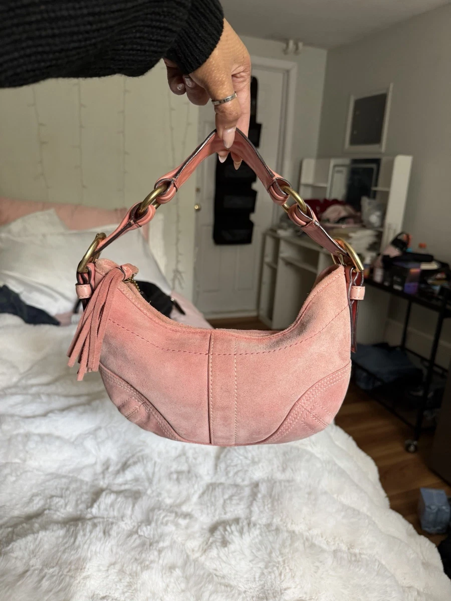 Coach Pink Suede Exterior Bags & Handbags for Women for sale - eBay