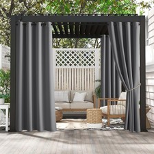 RYB HOME 2 Panels Fade Resistant Outdoor Curtains Waterproof Block Sunlight Ther