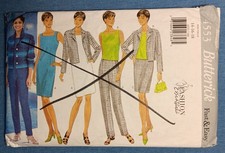 Butterick 4553 Fast & Easy Misses' Petite Dress Top Skirt Pants Jacket Sewing