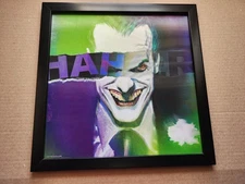 Joker 3D Lenticular Picture Black Framed Art D.C Comics