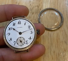 Reloj de trinchera vintage Seikosha el primer Laurel militar SKS plata PLS LEER