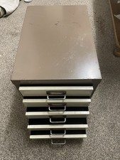 Bisley 5 Drawer Filling Cabinet Vintage Retro Office