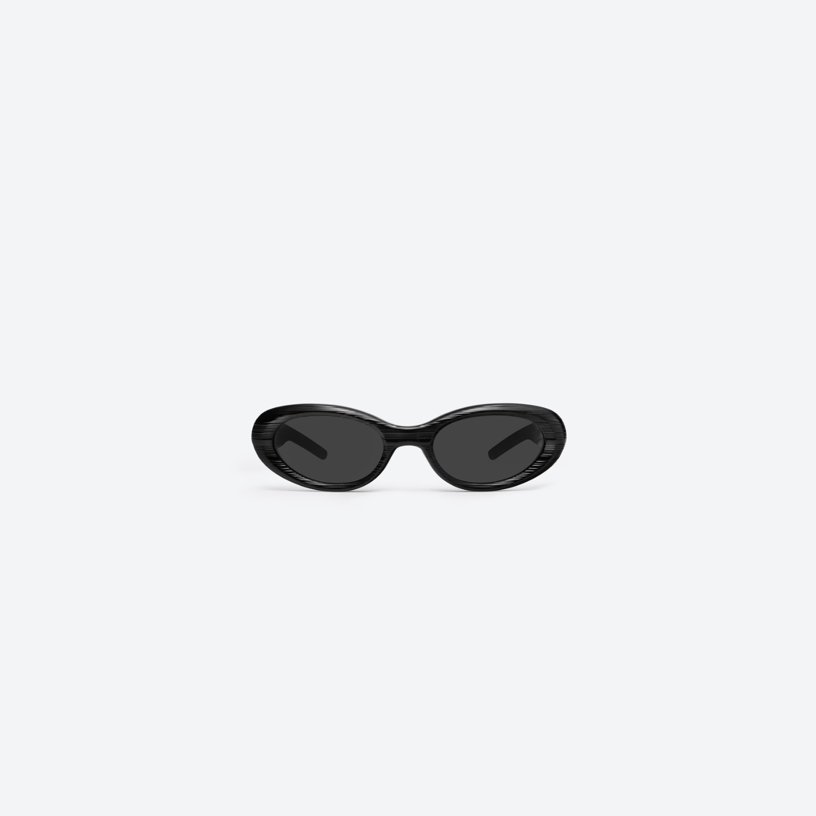 Gentle Monster/ Cuff S01/ Black Acetate/ Oval Sunglasses/ Black/Black